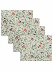Evans Lichfield Set of 4 Green Robin Table Placemats - Image 4 of 6