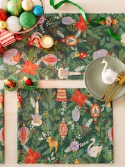 furn. Deck The Halls Christmas Table Runner - Image 3 of 5