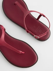 Red Forever Comfort® Standard/Wide Fit Toe Thong Leather Sandals - Image 8 of 8