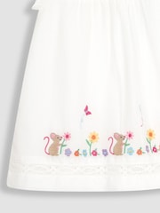 JoJo Maman Bébé White Mouse Embroidered Pretty Blouse - Image 2 of 3
