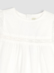 JoJo Maman Bébé White Mouse Embroidered Pretty Blouse - Image 3 of 3