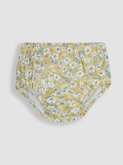 JoJo Maman Bébé Yellow Hedgerow Floral Broderie Collar Party Dress - Image 6 of 6