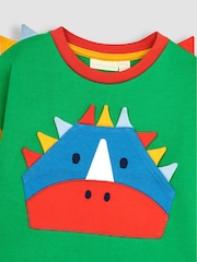 JoJo Maman Bébé Green Dino Appliqué Novelty Sweatshirt - Image 2 of 3