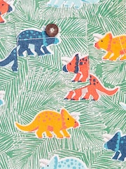 JoJo Maman Bébé Green Triceratops Printed Shirt & Shorts Set - Image 7 of 7