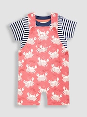 JoJo Maman Bébé Orange Crab Dungarees & T-Shirt 2-Piece Set - Image 2 of 6