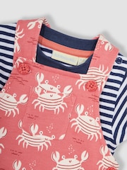 JoJo Maman Bébé Orange Crab Dungarees & T-Shirt 2-Piece Set - Image 6 of 6