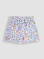 JoJo Maman Bébé White 2-Piece Crinkle Cotton Blouse & Pretty Shorts Set - Image 3 of 4