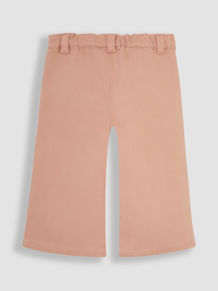 JoJo Maman Bébé Pink Twill Trousers - Image 2 of 3