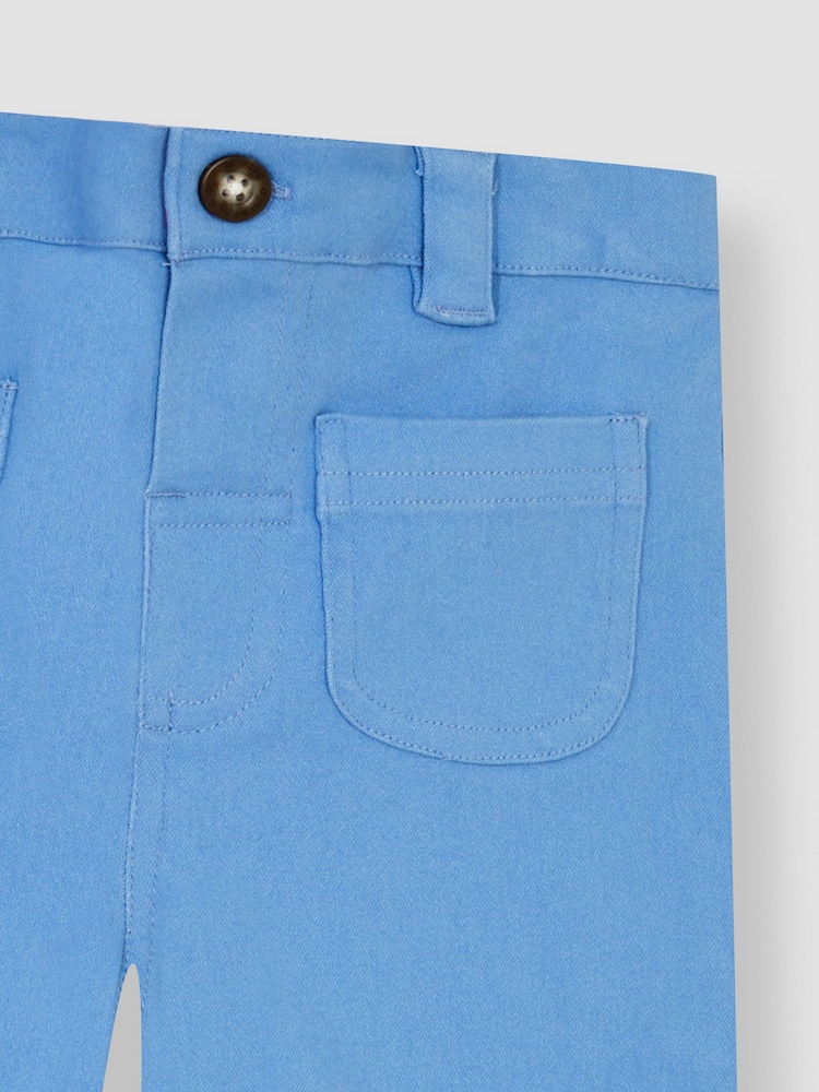 JoJo Maman Bébé Cornflower Blue Twill Trousers - Image 5 of 5