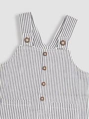JoJo Maman Bébé Navy White Stripe Stripe Dungarees - Image 3 of 5