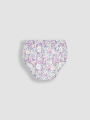 JoJo Maman Bébé Lilac Purple Hedgerow Floral Broderie Collar Party Dress - Image 4 of 5