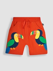 JoJo Maman Bébé Orange Toucan Appliqué Pet in Pocket Shorts - Image 2 of 3