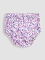 JoJo Maman Bébé Pink Hedgerow Floral Broderie Collar Party Dress - Image 5 of 6