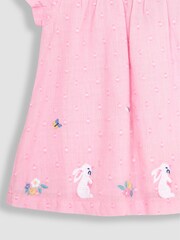 JoJo Maman Bébé Pink Bunny 2-Piece Appliqué Blouse & Leggings Set - Image 5 of 5
