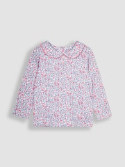 JoJo Maman Bébé Pastel Ditsy Floral Peter Pan Top - Image 1 of 3