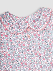 JoJo Maman Bébé Pastel Ditsy Floral Peter Pan Top - Image 2 of 3