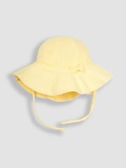 JoJo Maman Bébé Yellow 2-Piece Cheesecloth Jumpsuit & Hat Set - Image 5 of 5