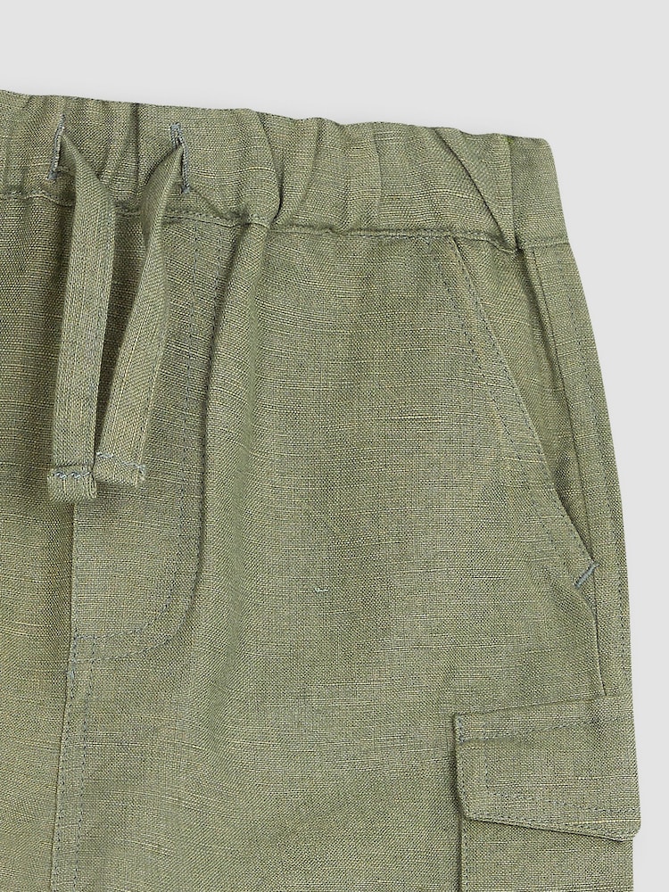 JoJo Maman Bébé Khaki Green Summer Shorts - Image 3 of 3 JoJo Maman Bébé Khaki Green Summer Shorts - Image 3 of 3