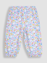 JoJo Maman Bébé Pink 3-Piece Mouse Crinkle Cotton Top & Trousers Set - Image 3 of 5