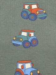JoJo Maman Bébé Khaki Green Tractor Contrast Pocket Top - Image 3 of 3