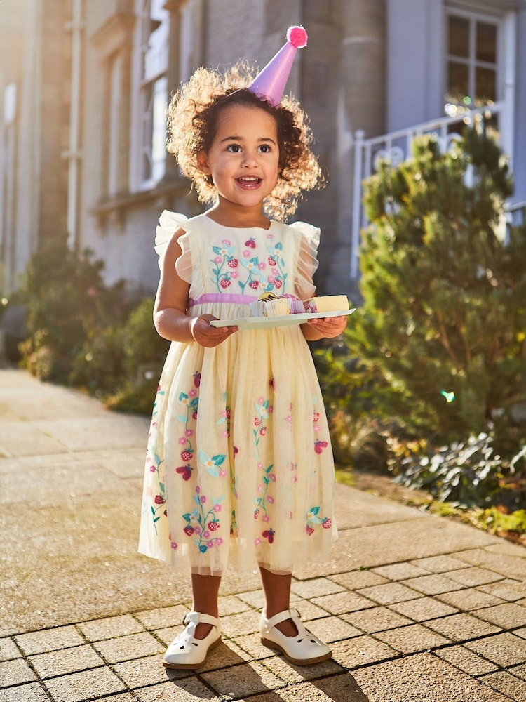 Jojo Maman Bébé Hübsches Partykleid aus Tüll mit Stickerei - Bild 1 von 6 Jojo Maman Bébé Hübsches Partykleid aus Tüll mit Stickerei - Bild 1 von 6