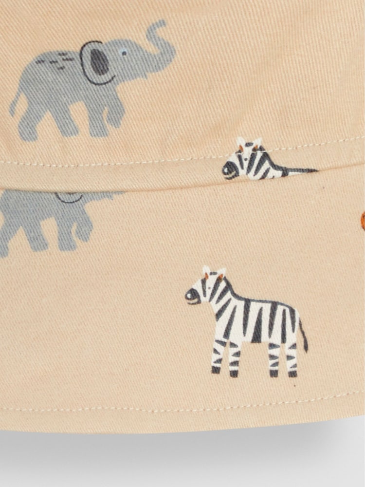 JoJo Maman Bébé Stone Safari Twill Sun Hat - Image 2 of 3