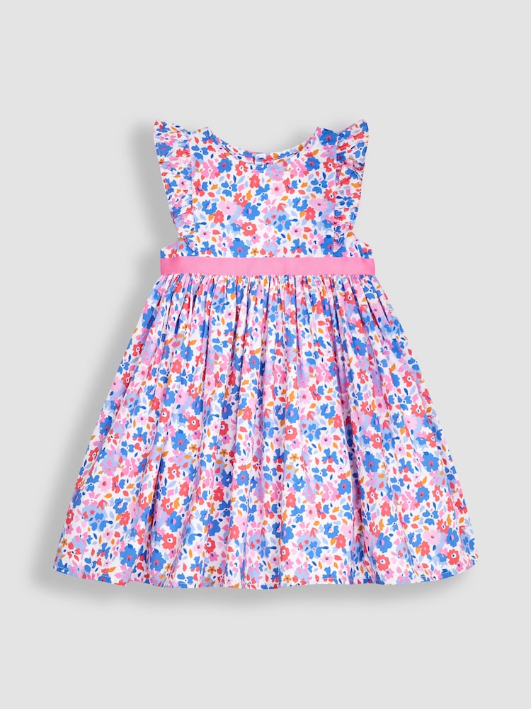 JoJo Maman Bébé Pink Pretty Floral Party Dress - Image 1 of 3