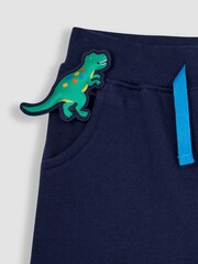 JoJo Maman Bébé Navy Blue TRex Appliqué Pet in Pocket Joggers - Image 3 of 3