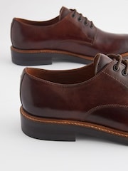 Joules Brown Leather Classic Derby Shoes - Image 4 of 6