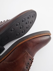 Joules Brown Leather Classic Derby Shoes - Image 6 of 6