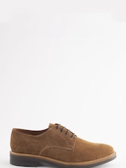 Joules Tan Suede Classic Derby Shoes - Image 3 of 6