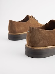Joules Tan Suede Classic Derby Shoes - Image 4 of 6