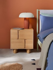 MADE.COM Oak Cory 2 Drawer Bedside Table - Image 1 of 4