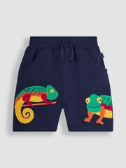 JoJo Maman Bébé Navy Blue Chameleon Appliqué Pet in Pocket Shorts - Image 2 of 5