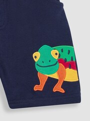 JoJo Maman Bébé Navy Blue Chameleon Appliqué Pet in Pocket Shorts - Image 5 of 5