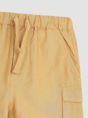 JoJo Maman Bébé Camel Cotton Linen Summer Shorts - Image 2 of 3