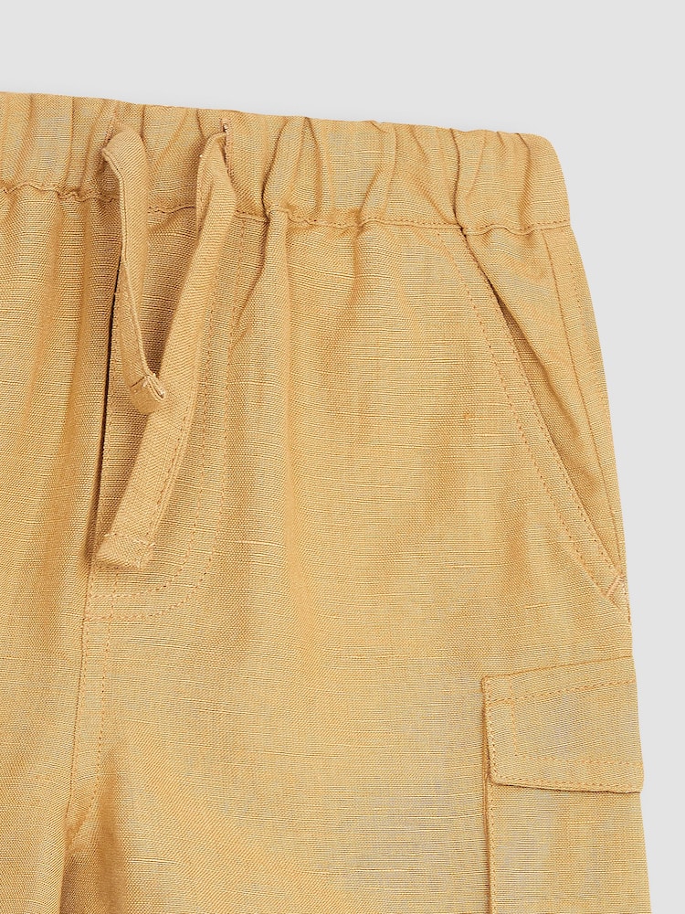 JoJo Maman Bébé Camel Cotton Linen Summer Shorts - Image 2 of 3
