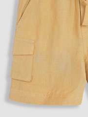 JoJo Maman Bébé Camel Cotton Linen Summer Shorts - Image 3 of 3