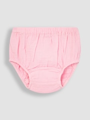 JoJo Maman Bébé Pink Mouse 2-Piece Broderie Cheesecloth Dress & Hat Set - Image 3 of 5