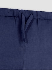 JoJo Maman Bébé Navy Cotton Linen Summer Trousers - Image 4 of 4