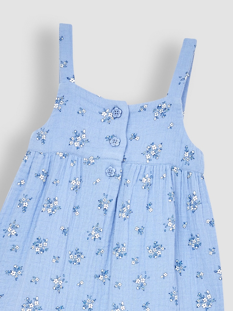 JoJo Maman Bébé Cornflower Floral Cheesecloth Jumpsuit - Image 3 of 3