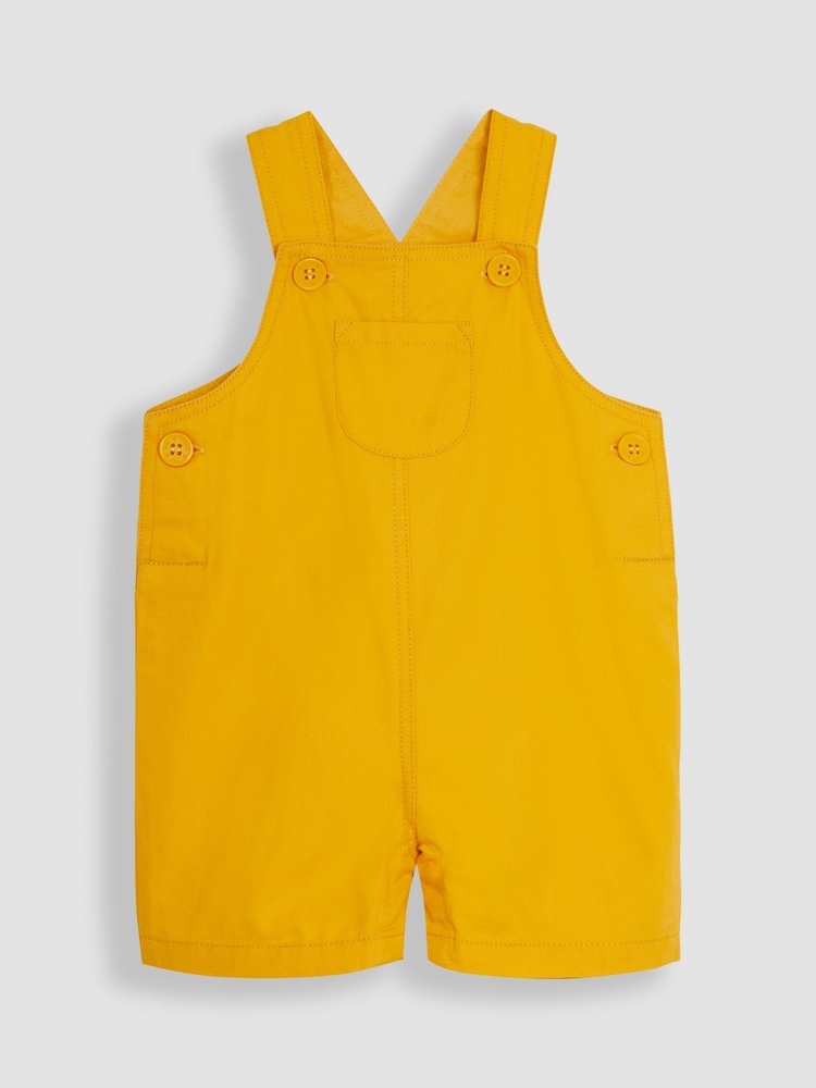 JoJo Maman Bébé Yellow Jungle Animals Dungarees & Printed Shirt 2-Piece Set - Image 2 of 5