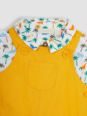 JoJo Maman Bébé Yellow Jungle Animals Dungarees & Printed Shirt 2-Piece Set - Image 5 of 5