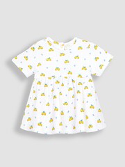 JoJo Maman Bébé White 2-Piece Crinkle Cotton Lemon Top & Shorts Set - Image 2 of 4