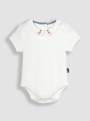 JoJo Maman Bébé Ecru Duck Embroidered Collar Bodysuit - Image 1 of 2