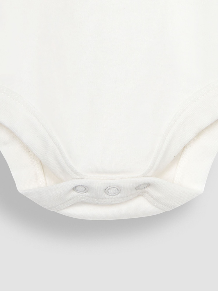 JoJo Maman Bébé Ecru Duck Embroidered Collar Bodysuit - Image 3 of 3