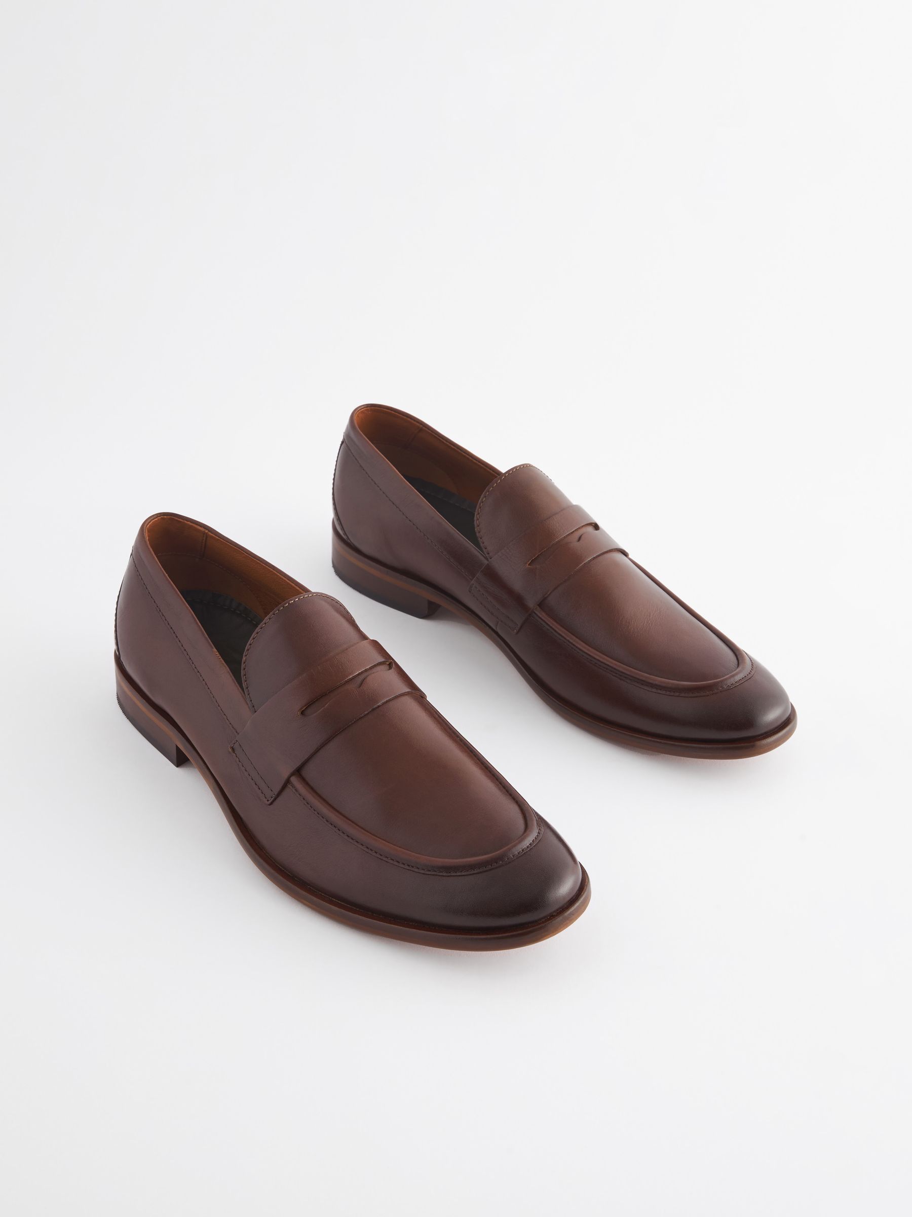 Joules Brown Leather Penny Loafers