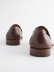 Joules Brown Leather Penny Loafers - Image 4 of 6