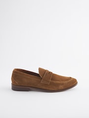 Joules Brown Suede Penny Loafers - Image 2 of 6
