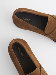 Joules Brown Suede Penny Loafers - Image 5 of 6
